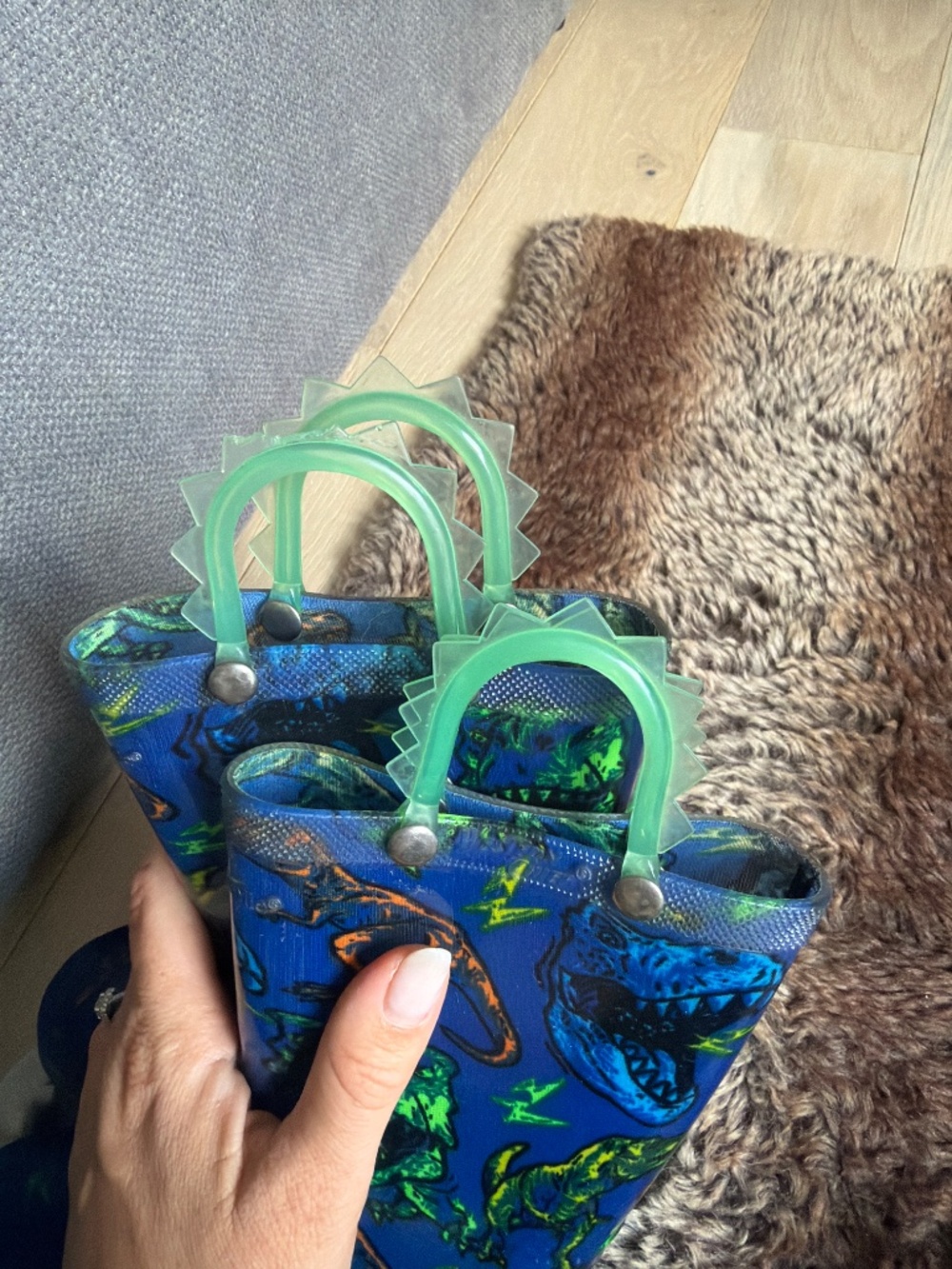 Dinosaur rain boots with lights toddler boy size 9 - Picture 6 of 6
